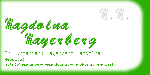 magdolna mayerberg business card